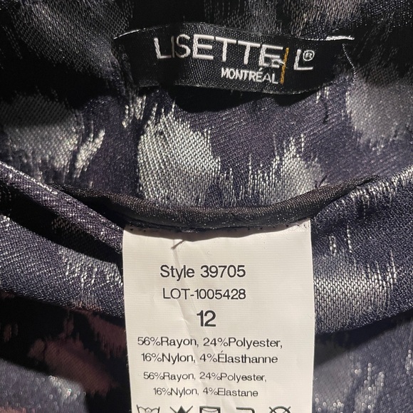 Lisette Metallic Stretch Jaquard Pant - Sz 12 - Picture 5 of 7